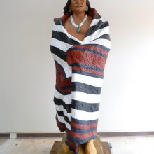 native American plaster sculpture after conservation